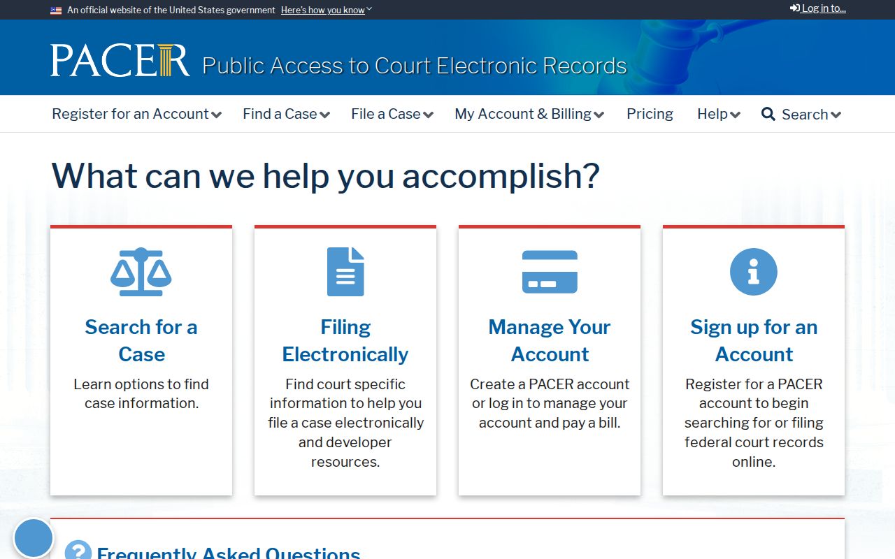 Ohio County criminal court cases PACER federal docket access
